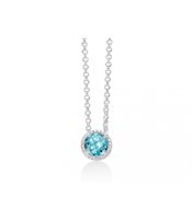 Collana Miluna Donna LA GEMMA DEL CIELO in Argento Topazio CLD4362 - CLD4362